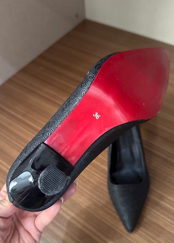 Klasik Siyah Stiletto Kadın Ayakkabı - Görsel 4