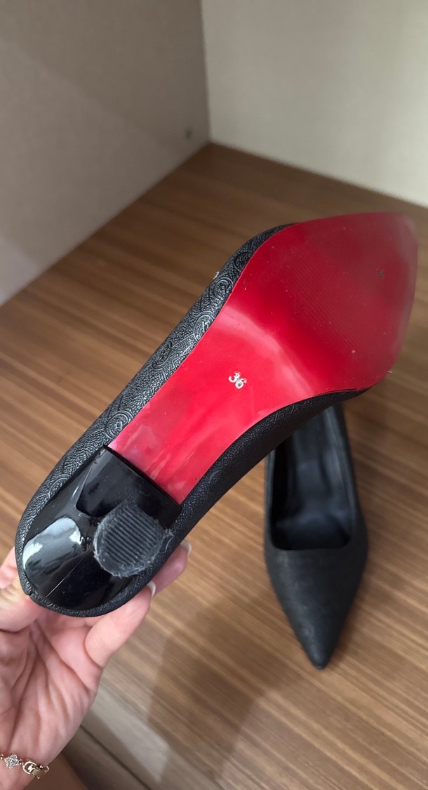 Klasik Siyah Stiletto Kadın Ayakkabı - Görsel 4