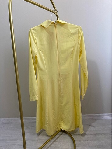 38 Beden sarı Renk Sarı elbise