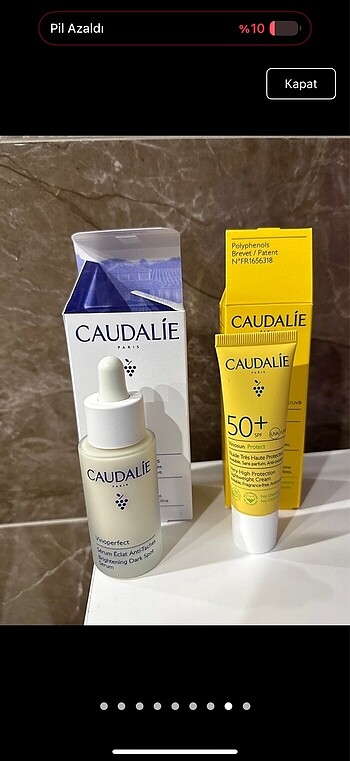 Caudalie Serum güneş kremi seti