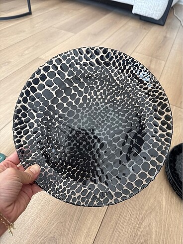  Beden siyah Renk PASTA SERVİS TABAĞI