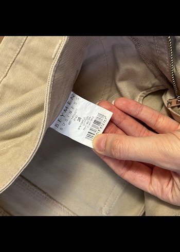 36 Beden Bej Normal Boy Kadın Denim Pantolon-ispanyol paca