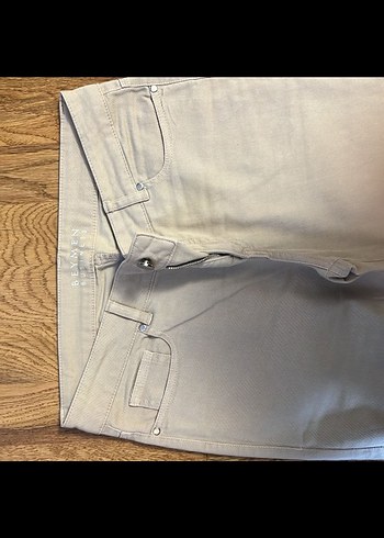 36 Beden ten rengi Renk Bej Normal Boy Kadın Denim Pantolon-ispanyol paca