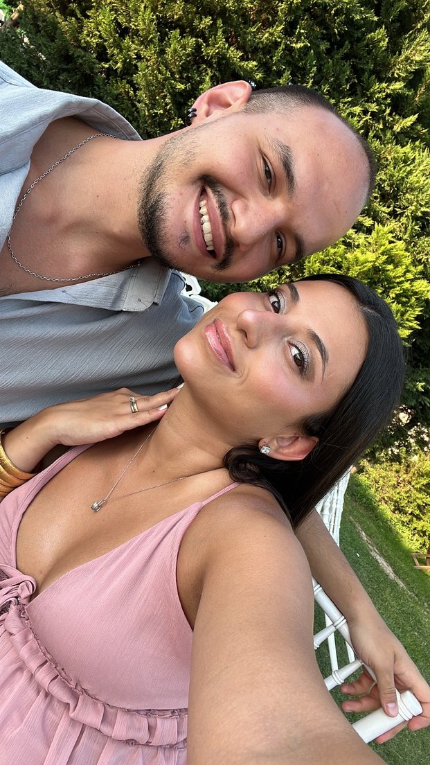 Pembe Bohem Uzun Hamile Abiye Elbise - Görsel 5