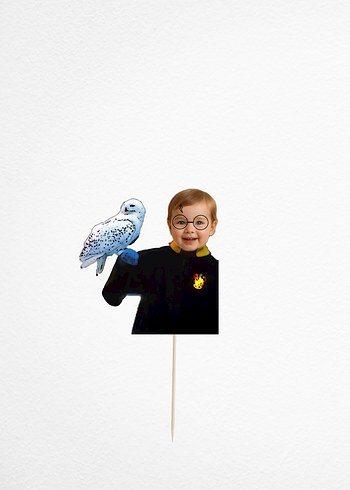 Harry Potter Temalı Kişiye Özel Cupcake Kürdan Süsü - Görsel 6