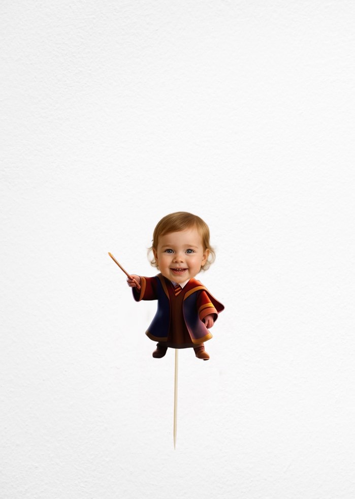 Harry Potter Temalı Kişiye Özel Cupcake Kürdan Süsü - Görsel 2