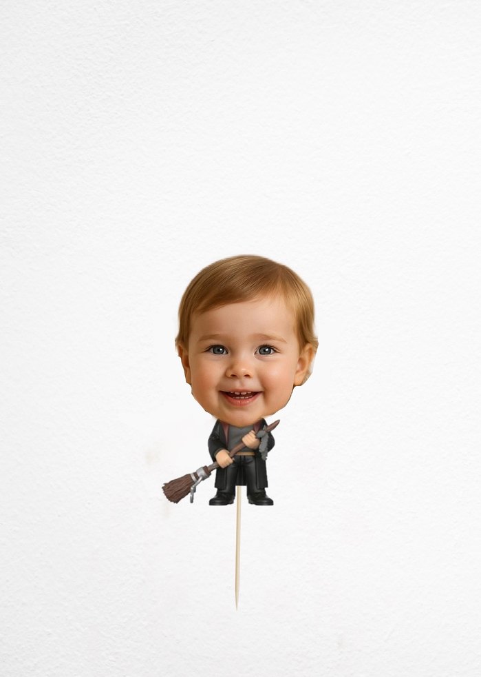 Harry Potter Temalı Kişiye Özel Cupcake Kürdan Süsü - Görsel 4