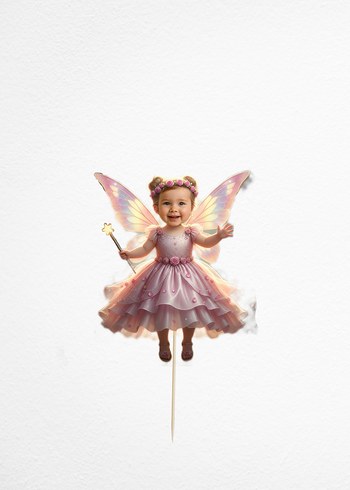 Peri Temalı Doğum Günü Cupcake Kürdanları - Görsel 2