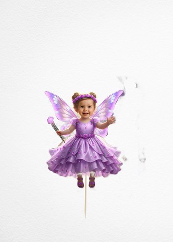 Peri Temalı Doğum Günü Cupcake Kürdanları - Görsel 4