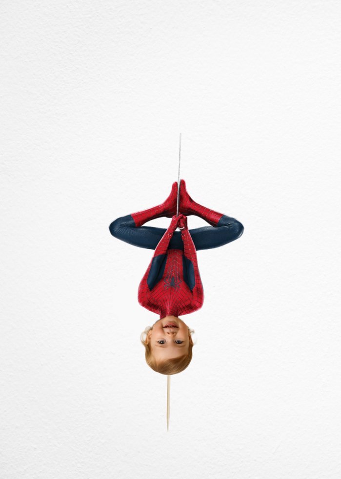 Spiderman Temalı Özel Tasarımlı Fotoğraflı Cupcake Kürdanlar - Görsel 3