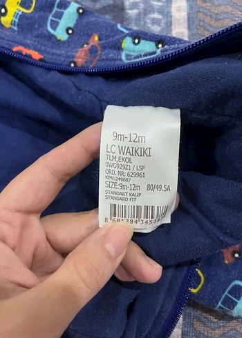 Renkli Desenli Fermuarlı Bebek Tulumu - Görsel 3