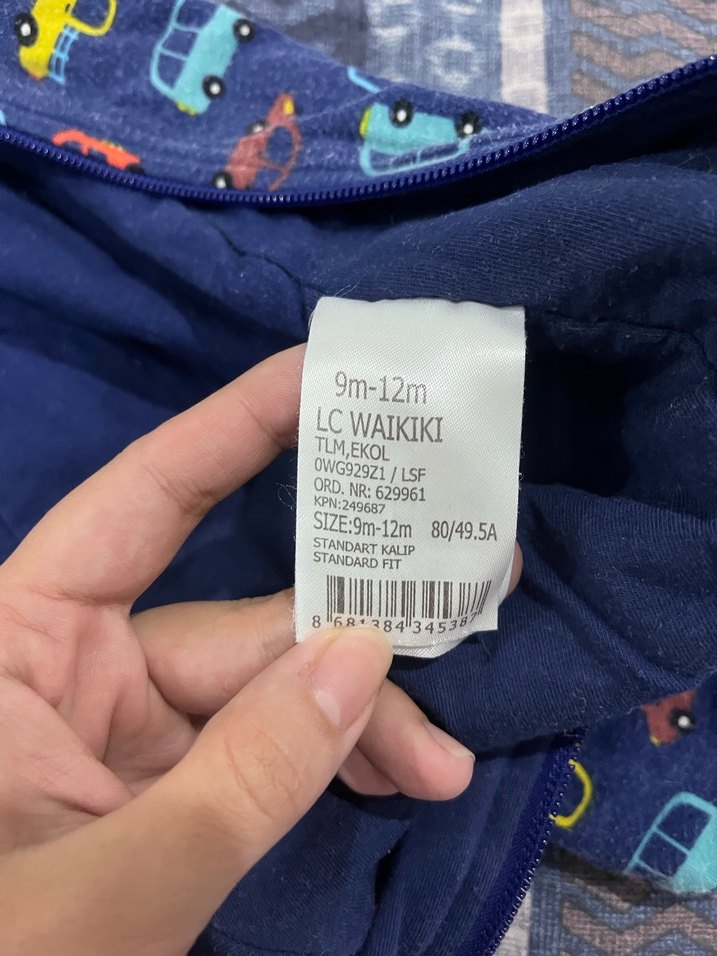 Renkli Desenli Fermuarlı Bebek Tulumu - Görsel 3