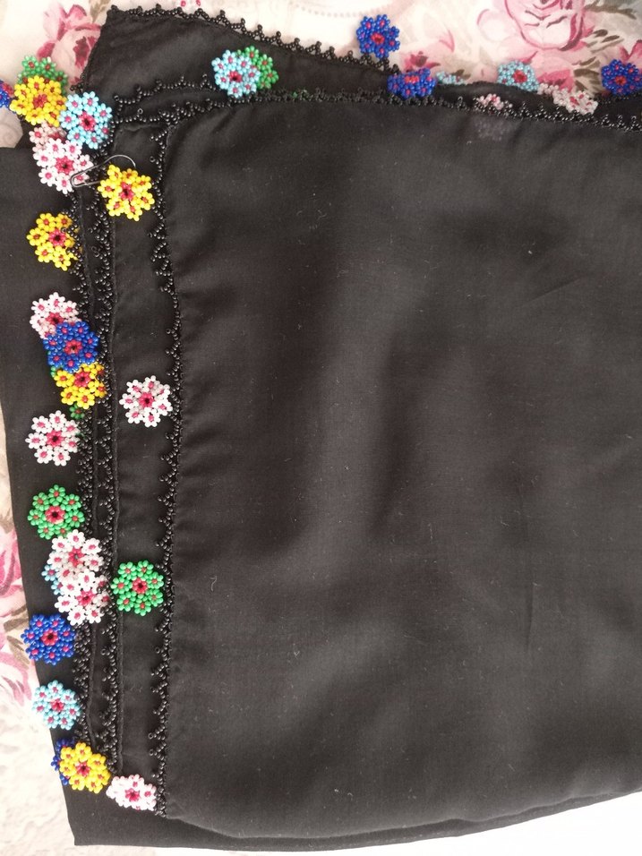 Boncuk Oyalı Çember (Yazma) - Görsel 2