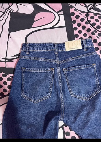 Kadın Mavi Regular Fit Midi Denim Pantolon - Görsel 2
