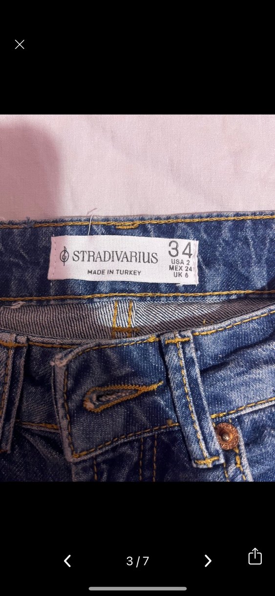 Kadın Mavi Regular Fit Midi Denim Pantolon - Görsel 3