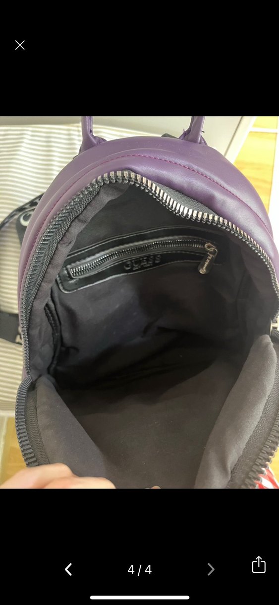 Mor Fermuarlı Guess Sırt Çantası - Görsel 3