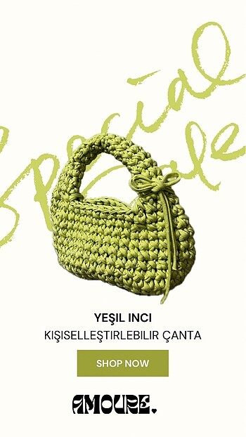 Yeşil inci çanta