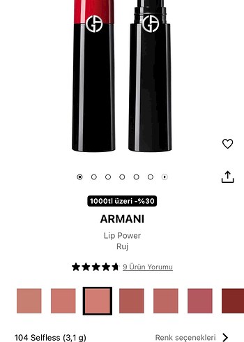 Armani lip power ruj - Görsel 3