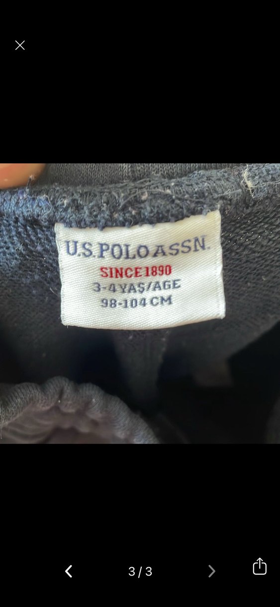 Us polo assn 3-4 yaş lacivert rahat eşofman altı - Görsel 3