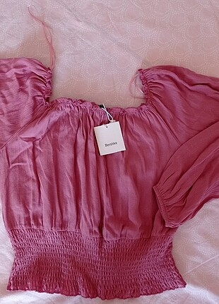 Bershka gül kurusu bluz