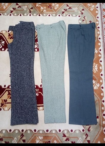 3 adet kışlık kadın pantolon 