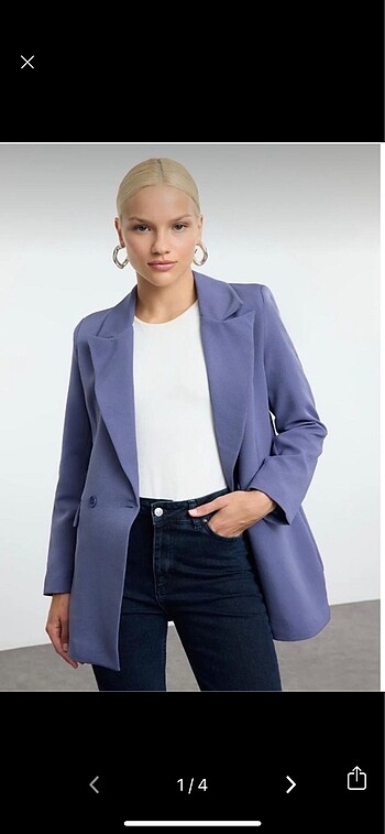 Trendyol & Milla Blazer ceket indigo rengi