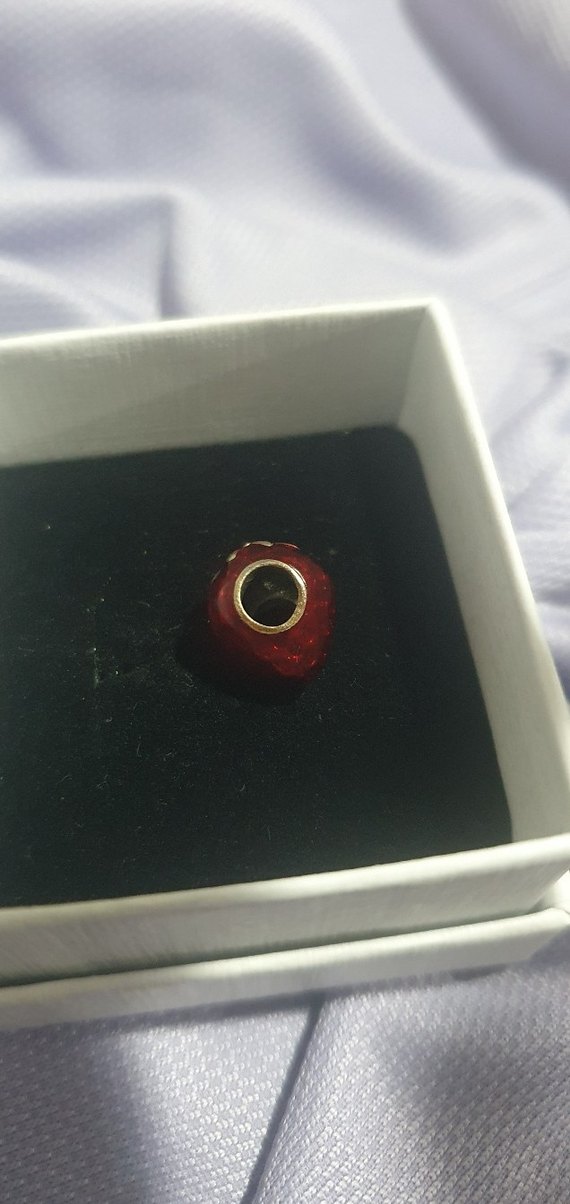 Parlak Kırmızı Çilek Kadın Charm - Görsel 4