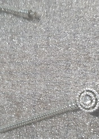 Gri Yılan Desenli Zincir Detaylı Kadın El Zinciri - Görsel 3