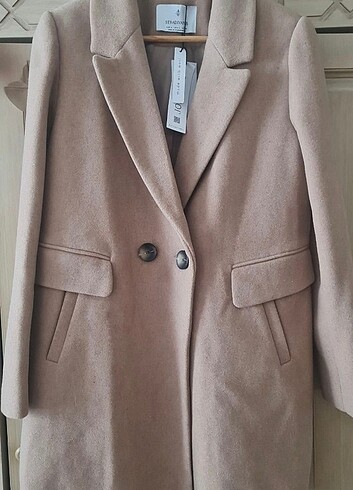 l Beden camel Renk Stradivarius orijinal sifir kaban