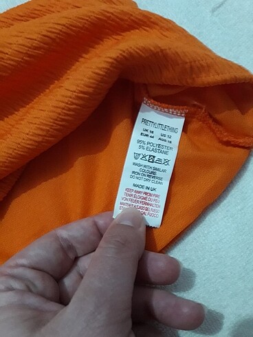 44 Beden turuncu Renk Pretty Little Thing bikini