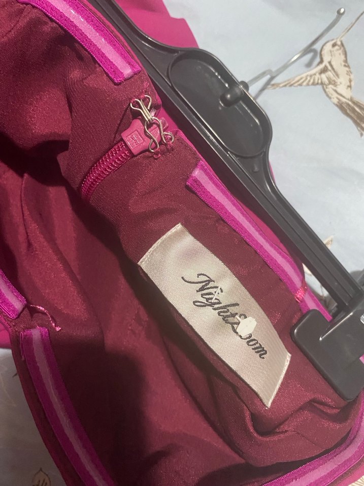 Pembe Straplez balık Abiye Elbise - Görsel 3