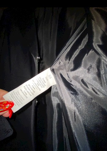 Siyah kruvaze Uzun  Blazer  Ceket Elbise - Görsel 6