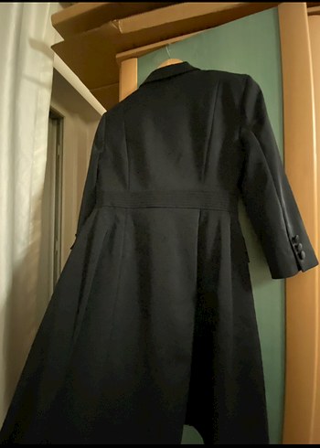 Siyah kruvaze Uzun  Blazer  Ceket Elbise - Görsel 2