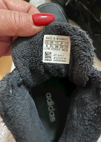 Siyah kadın Adidas  Spor kısa bot Ayakkabı - Görsel 2