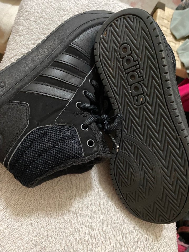 Siyah kadın Adidas  Spor kısa bot Ayakkabı - Görsel 4