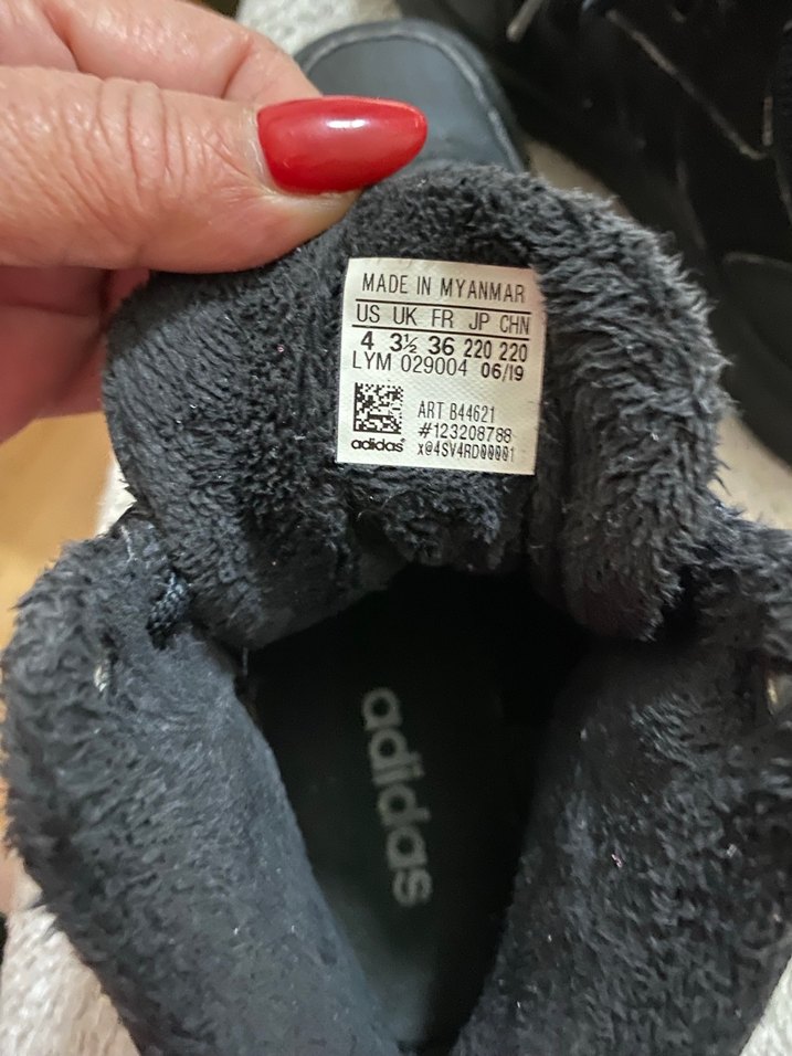 Siyah kadın Adidas  Spor kısa bot Ayakkabı - Görsel 2