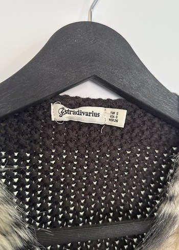 Kürk Detaylı Uzun Gri Zebra Desenli Kadın Yelek - Görsel 3