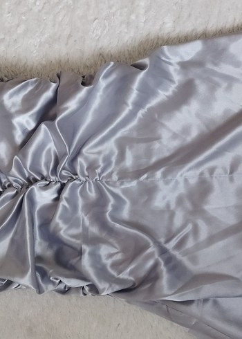 Gri Drapeli boyundan baglamali ust - Görsel 2