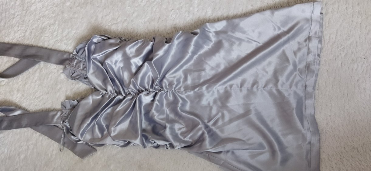 Gri Drapeli boyundan baglamali ust - Görsel 2