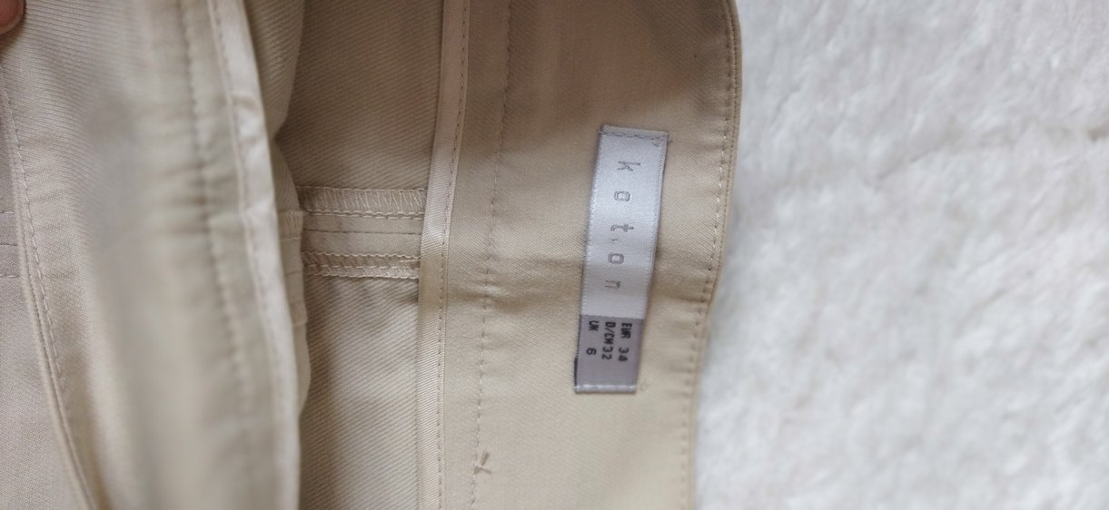 Bej Piliseli Midi etek - Görsel 2