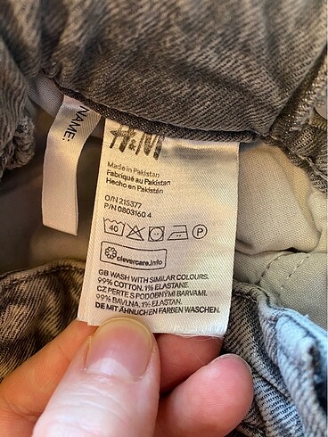 12-13 Yaş Beden H&M marka kot pantolon