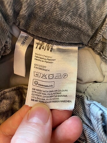 12-13 Yaş Beden H&M marka kot pantolon