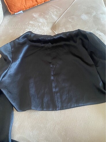 l Beden siyah Renk Saten bolero