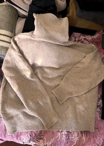 H&M Bej Kalin Triko Kazak