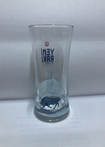 Yeni Rakı 1937 Kadıköy boğası Temalı Mavi Bardak - Görsel 2