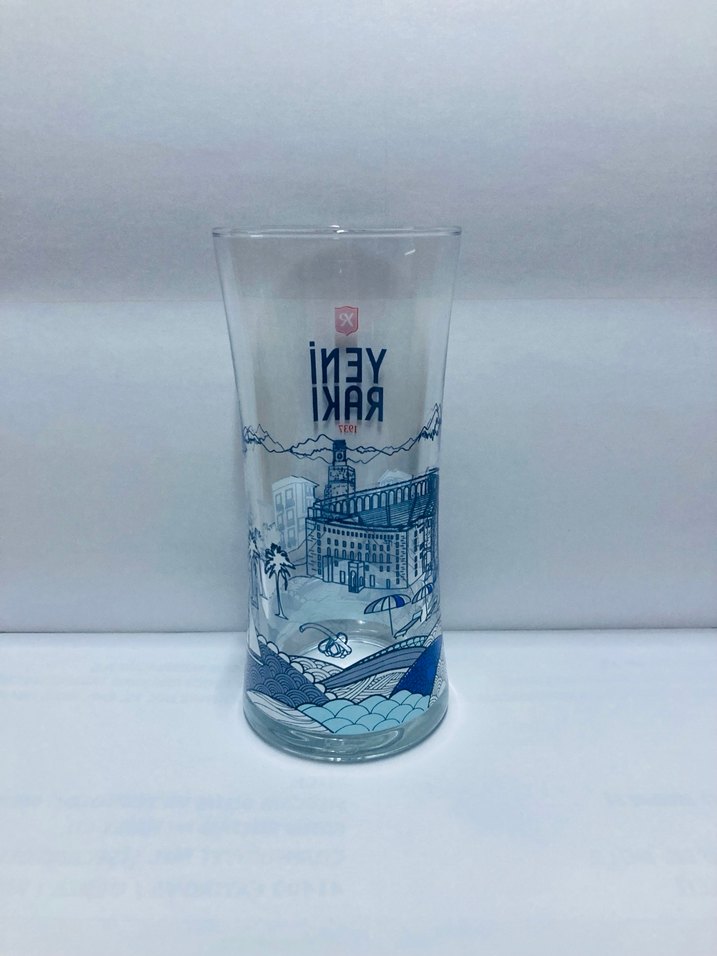 Yeni Rakı Mavi Desenli Bardak - Görsel 2