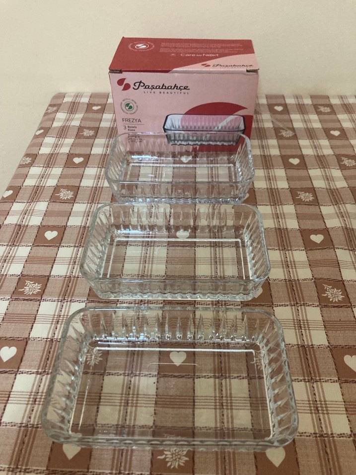 Paşabahçe Frezya Cam 3'lü Kase Seti - Görsel 2