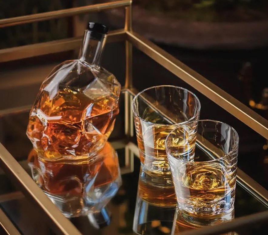 Nude Glass Memento Mori Whisky Bottle - Görsel 2