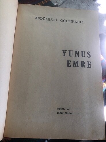 YUNUS EMRE HAYATI VE ŞİİRLERİ ABDÜLBAKİ GÖLPINARLI