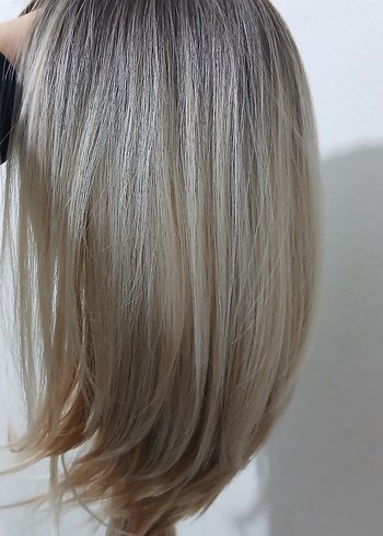 50cm Sarı Peruk - Görsel 4